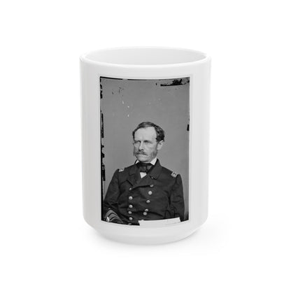 Portrait Of Rear Adm. John A. Dahlgren, Officer Of The Federal Navy (U.S. Civil War) White Coffee Mug-15oz-The Sticker Space