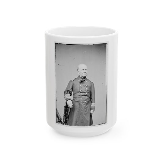 Portrait Of Rear Adm. William B. Shubrick, Officer Of The Federal Navy (U.S. Civil War) White Coffee Mug-15oz-The Sticker Space