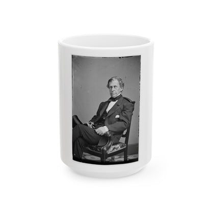 Portrait Of Rear Admiral Charles Wilkes, Officer Of The Federal Navy (U.S. Civil War) White Coffee Mug-15oz-The Sticker Space