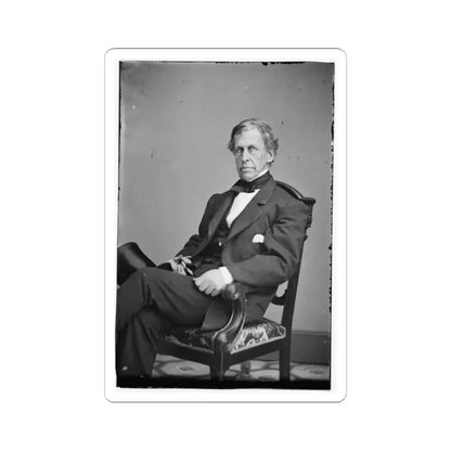 Portrait of Rear Admiral Charles Wilkes, Officer of the Federal Navy (U.S. Civil War) STICKER Vinyl Kiss-Cut Decal 2 Inch White - The Sticker Space