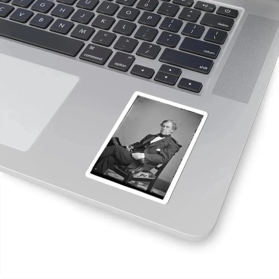 Portrait of Rear Admiral Charles Wilkes, Officer of the Federal Navy (U.S. Civil War) STICKER Vinyl Kiss-Cut Decal - The Sticker Space