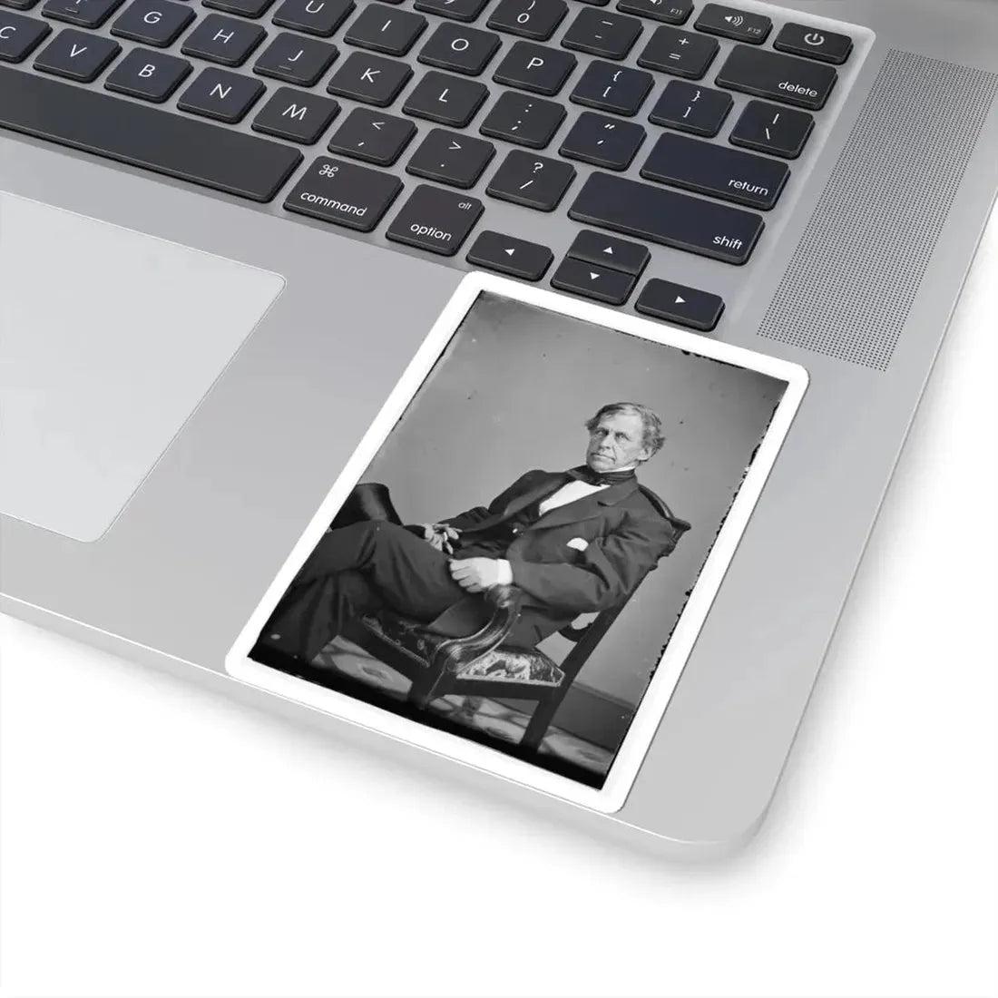 Portrait of Rear Admiral Charles Wilkes, Officer of the Federal Navy (U.S. Civil War) STICKER Vinyl Kiss-Cut Decal - The Sticker Space