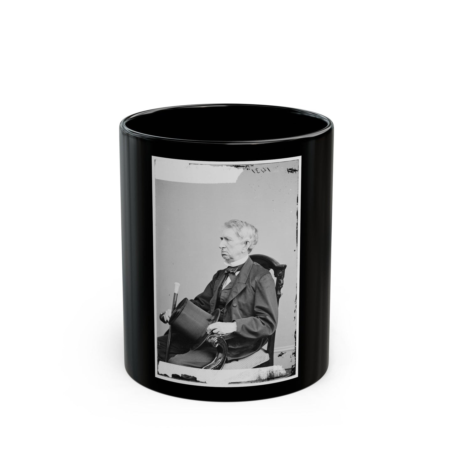 Portrait Of Secretary Of State William H. Seward, Officer Of The United States Government (U.S. Civil War) Black Coffee Mug-11oz-The Sticker Space