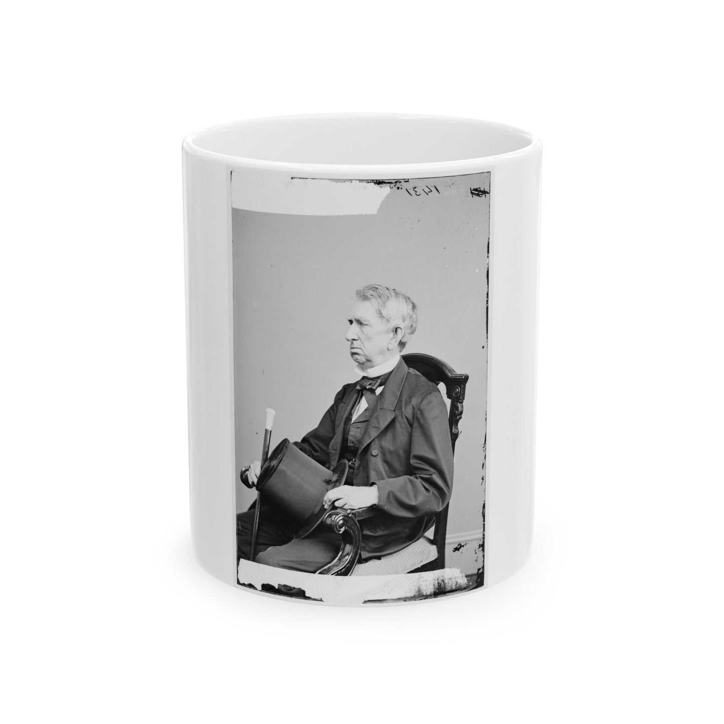 Portrait Of Secretary Of State William H. Seward, Officer Of The United States Government (U.S. Civil War) White Coffee Mug-11oz-The Sticker Space