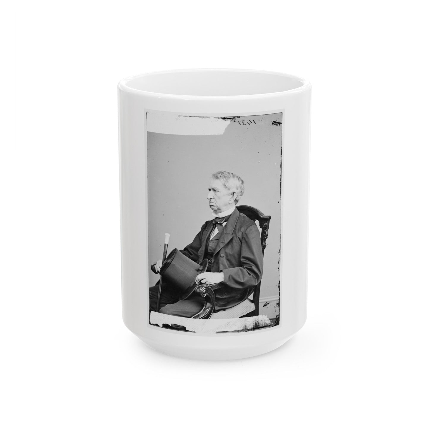 Portrait Of Secretary Of State William H. Seward, Officer Of The United States Government (U.S. Civil War) White Coffee Mug-15oz-The Sticker Space