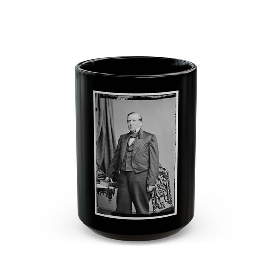 Portrait Of Secretary Of The Interior John P. Usher, Officer Of The United States Government (U.S. Civil War) Black Coffee Mug-15oz-The Sticker Space