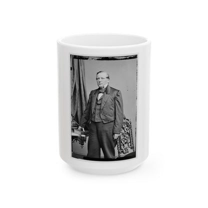 Portrait Of Secretary Of The Interior John P. Usher, Officer Of The United States Government (U.S. Civil War) White Coffee Mug-15oz-The Sticker Space