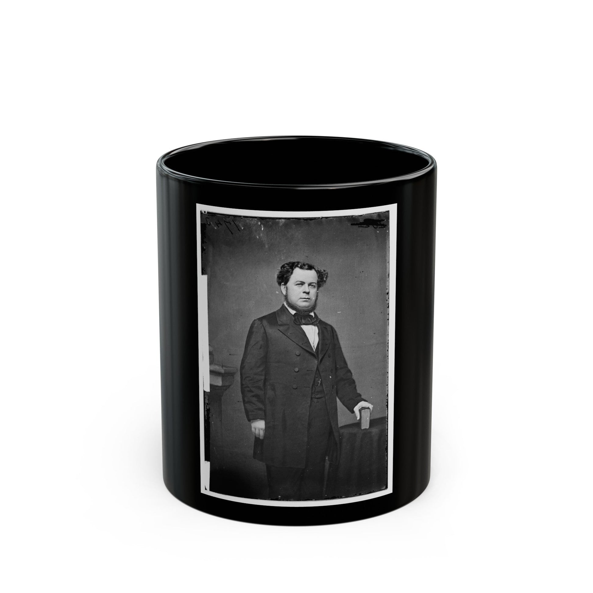 Portrait Of Secretary Of The Navy Stephen R. Mallory, Officer Of The Confederate States Government (U.S. Civil War) Black Coffee Mug-11oz-The Sticker Space