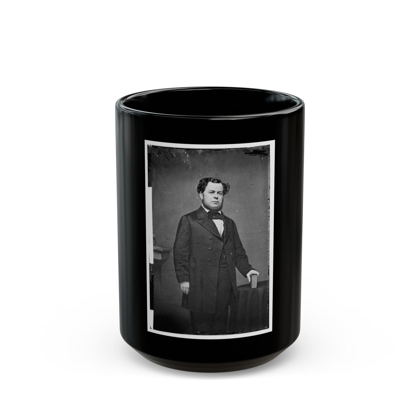 Portrait Of Secretary Of The Navy Stephen R. Mallory, Officer Of The Confederate States Government (U.S. Civil War) Black Coffee Mug-15oz-The Sticker Space