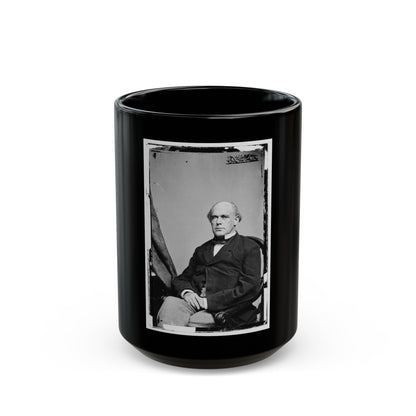 Portrait Of Secretary Of The Treasury Salmon P. Chase, Officer Of The United States Government (U.S. Civil War) Black Coffee Mug-15oz-The Sticker Space