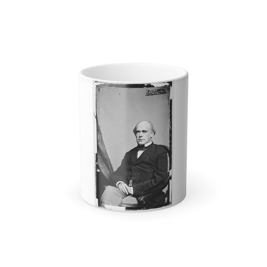 Portrait of Secretary of the Treasury Salmon P. Chase, Officer of the United States Government (U.S. Civil War) Color Morphing Mug 11oz-11oz-The Sticker Space