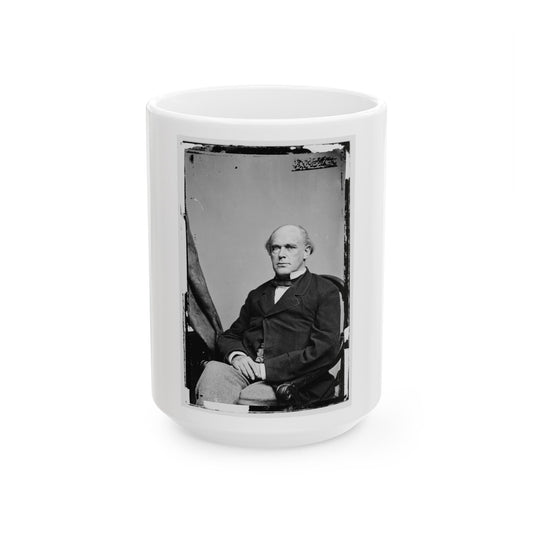 Portrait Of Secretary Of The Treasury Salmon P. Chase, Officer Of The United States Government (U.S. Civil War) White Coffee Mug-15oz-The Sticker Space