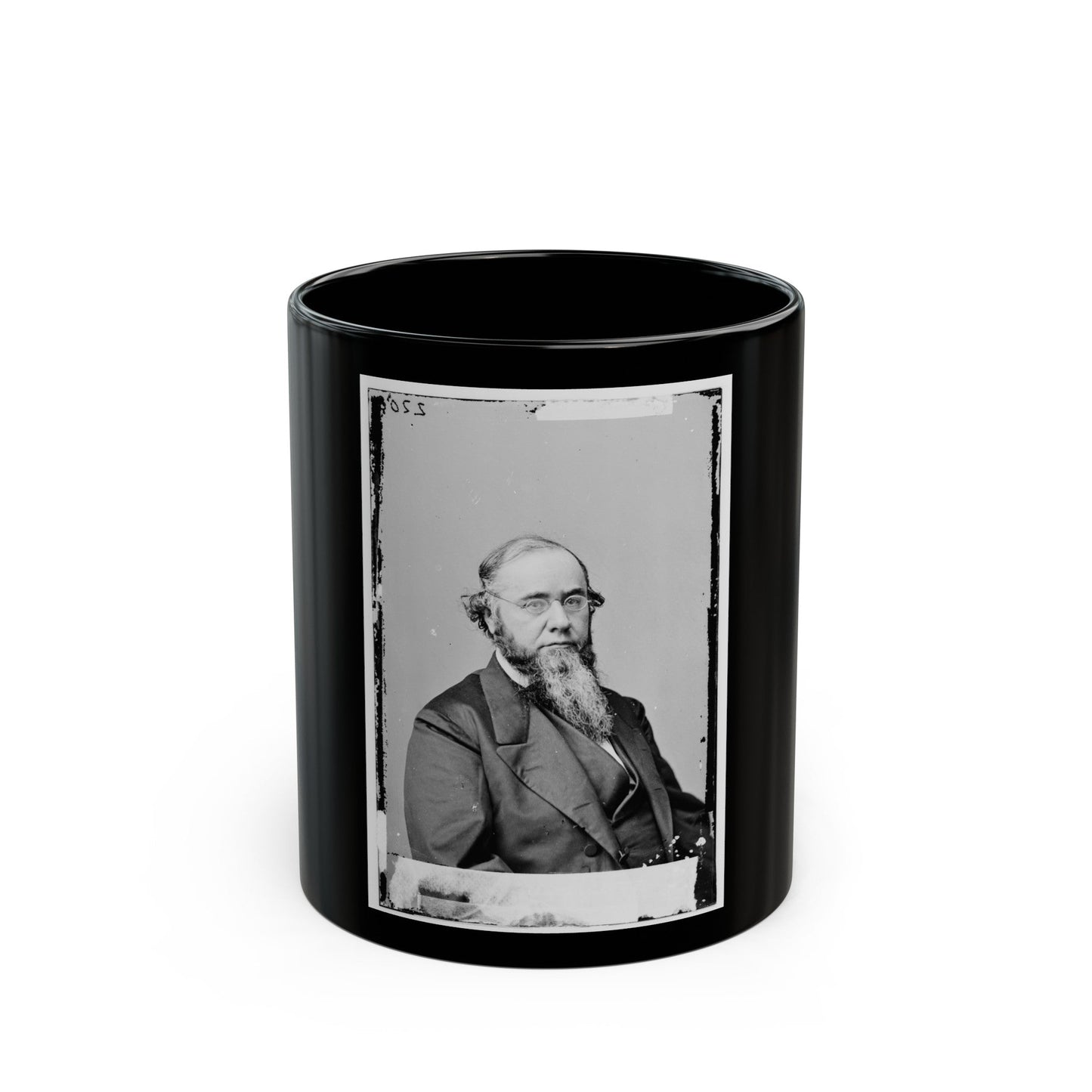 Portrait Of Secretary Of War Edwin M. Stanton, Officer Of The United States Government (U.S. Civil War) Black Coffee Mug-11oz-The Sticker Space