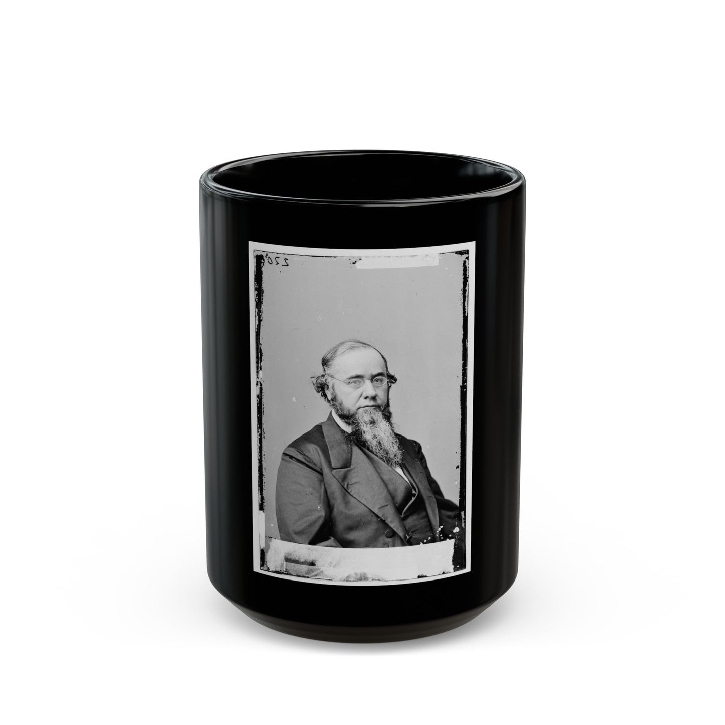 Portrait Of Secretary Of War Edwin M. Stanton, Officer Of The United States Government (U.S. Civil War) Black Coffee Mug-15oz-The Sticker Space