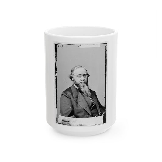 Portrait Of Secretary Of War Edwin M. Stanton, Officer Of The United States Government (U.S. Civil War) White Coffee Mug-15oz-The Sticker Space