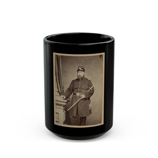 Portrait Of Union Officer Holding A Sword In His Arm (U.S. Civil War) Black Coffee Mug-15oz-The Sticker Space