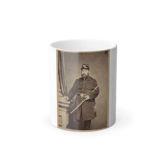 Portrait of Union Officer Holding a Sword in His Arm (U.S. Civil War) Color Morphing Mug 11oz-11oz-The Sticker Space