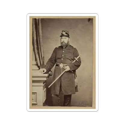 Portrait of Union Officer Holding a Sword in His Arm (U.S. Civil War) STICKER Vinyl Kiss-Cut Decal 4 Inch White - The Sticker Space