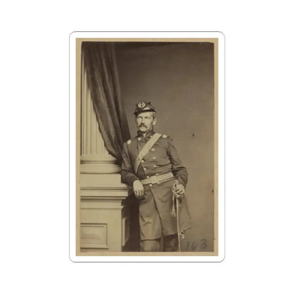 Portrait of Union Soldier Holding a Sword (U.S. Civil War) STICKER Vinyl Kiss-Cut Decal 2 Inch White - The Sticker Space