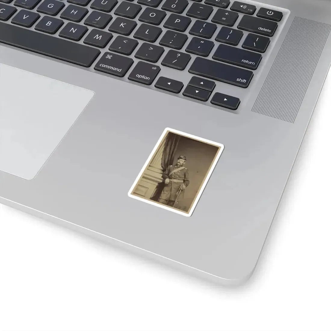 Portrait of Union Soldier Holding a Sword (U.S. Civil War) STICKER Vinyl Kiss-Cut Decal - The Sticker Space