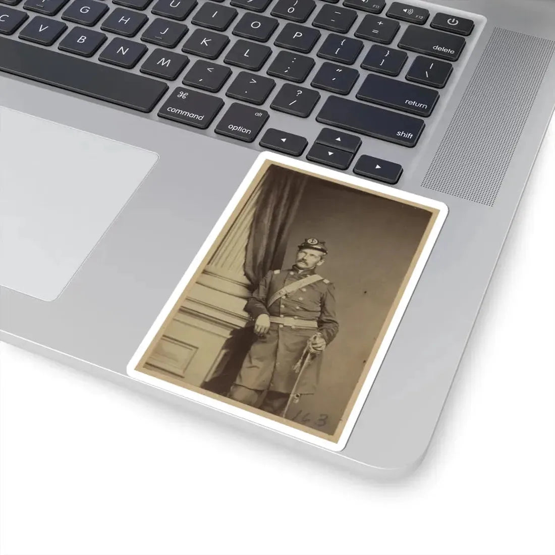 Portrait of Union Soldier Holding a Sword (U.S. Civil War) STICKER Vinyl Kiss-Cut Decal - The Sticker Space