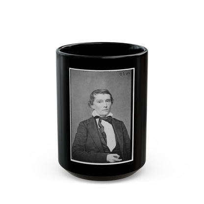 Portrait Of Vice President Alexander Stephens, Officer Of The Confederate States Government (U.S. Civil War) Black Coffee Mug-15oz-The Sticker Space