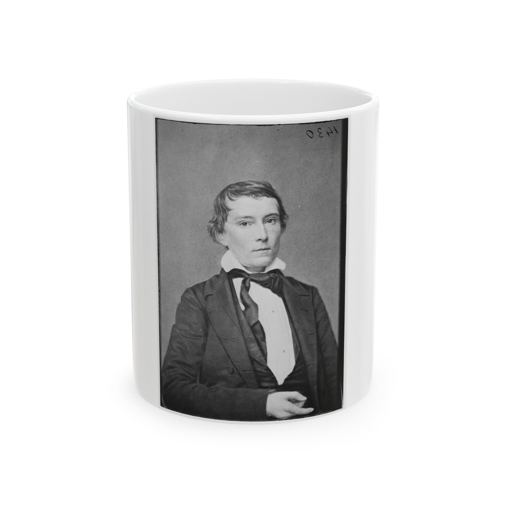 Portrait Of Vice President Alexander Stephens, Officer Of The Confederate States Government (U.S. Civil War) White Coffee Mug-11oz-The Sticker Space