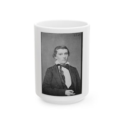 Portrait Of Vice President Alexander Stephens, Officer Of The Confederate States Government (U.S. Civil War) White Coffee Mug-15oz-The Sticker Space