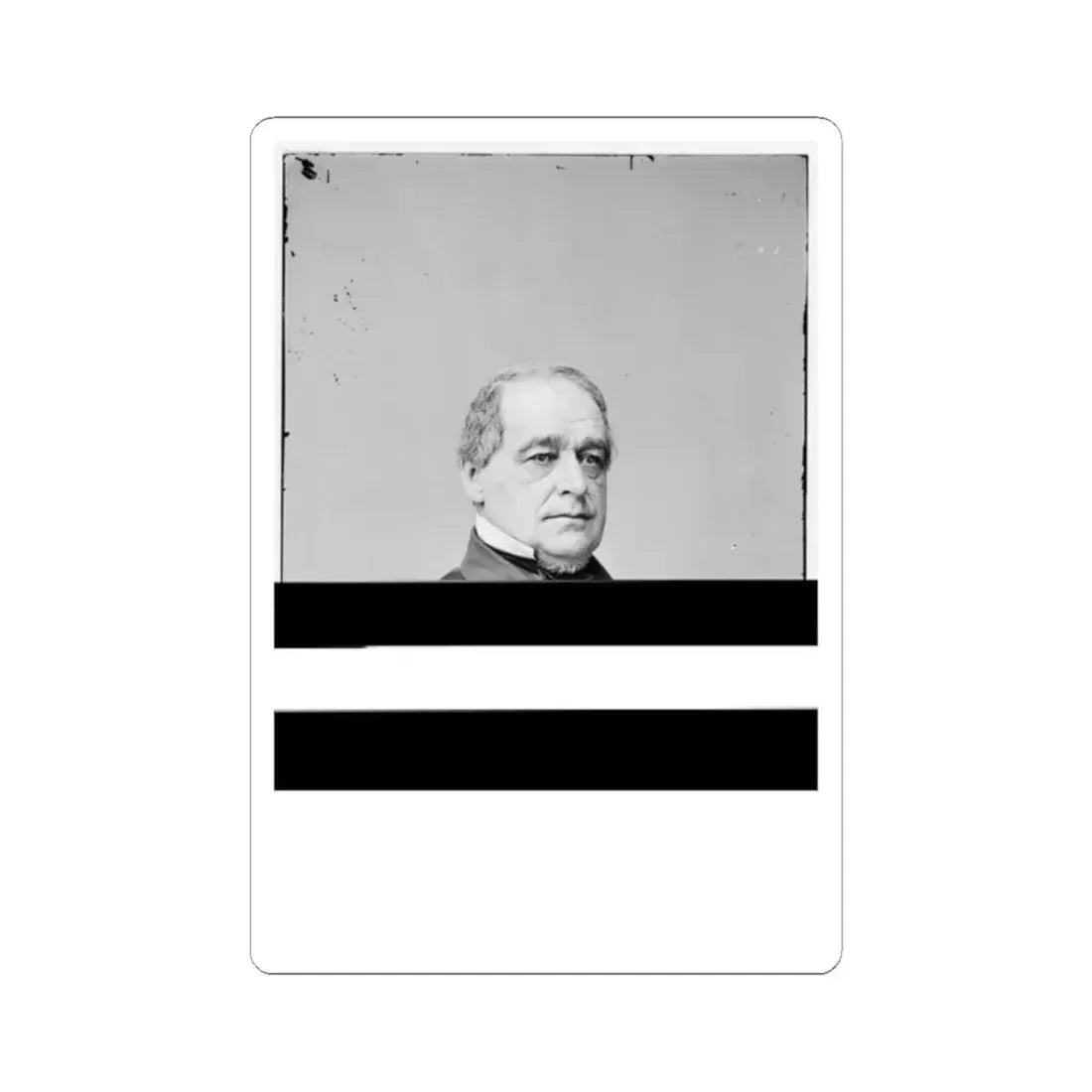 Portrait of Vice President Hannibal Hamlin, Officer of the United States Government (U.S. Civil War) STICKER Vinyl Kiss-Cut Decal 2 Inch White - The Sticker Space