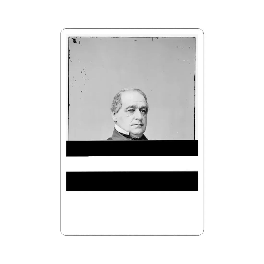 Portrait of Vice President Hannibal Hamlin, Officer of the United States Government (U.S. Civil War) STICKER Vinyl Kiss-Cut Decal 6 Inch White - The Sticker Space