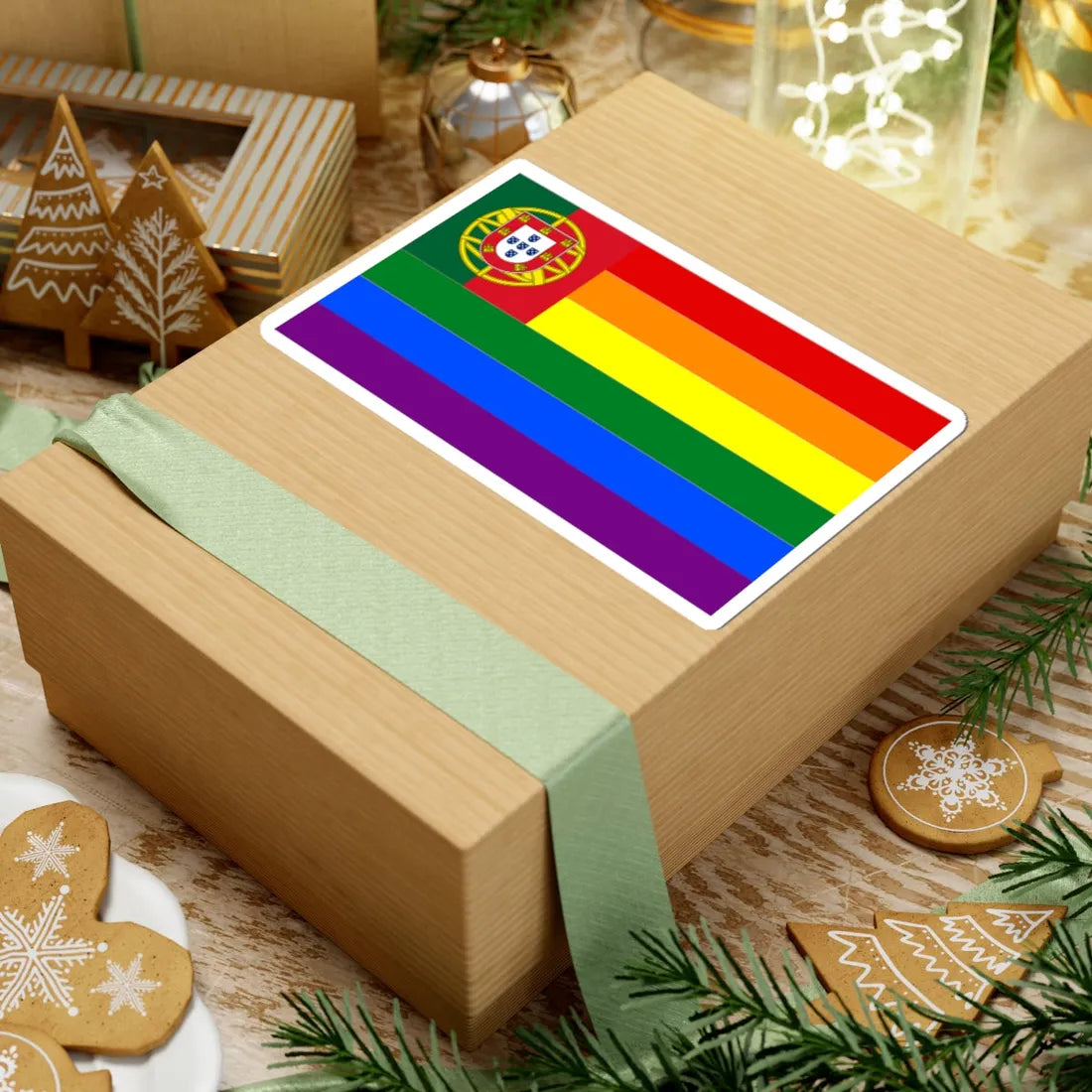 Portugal Gay flag (Portugal) STICKER Vinyl Kiss-Cut Decal - The Sticker Space