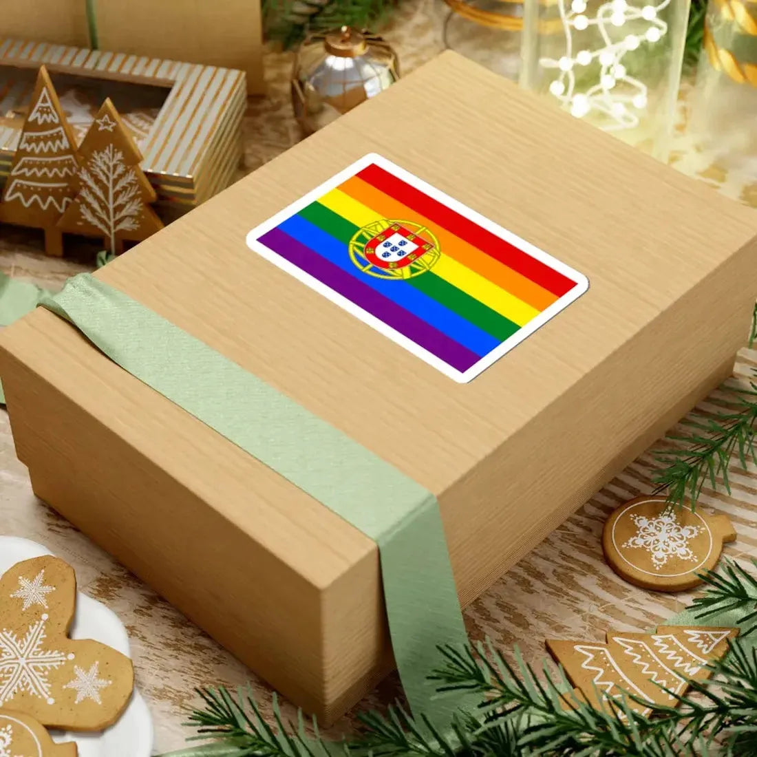 Portugal LGBT flag (Portugal) STICKER Vinyl Kiss-Cut Decal - The Sticker Space