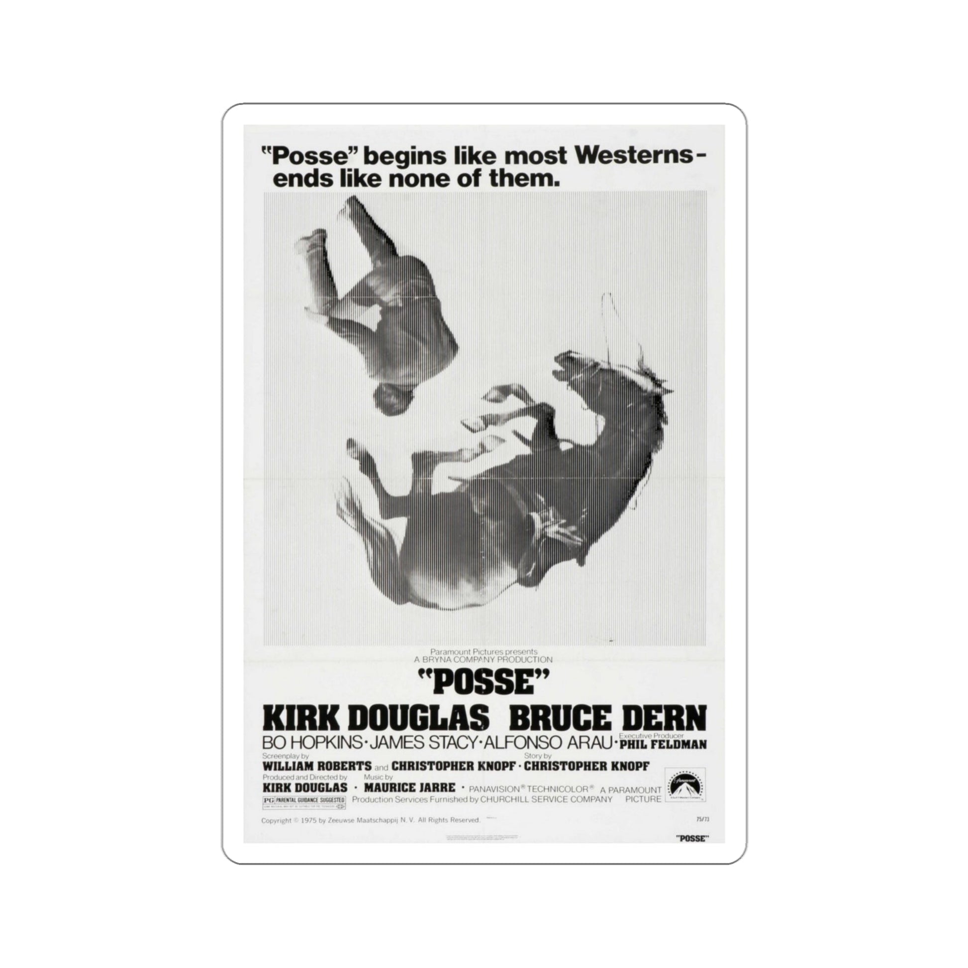 Posse 1975 Movie Poster STICKER Vinyl Die-Cut Decal-4 Inch-The Sticker Space