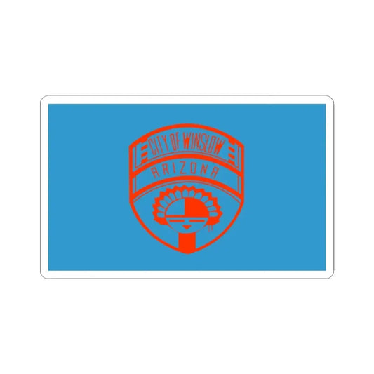 Possible former flag of Winslow Arizona (United States) STICKER Vinyl Kiss-Cut Decal 2 Inch White - The Sticker Space