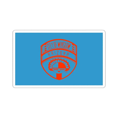 Possible former flag of Winslow Arizona (United States) STICKER Vinyl Kiss-Cut Decal 3 Inch White - The Sticker Space