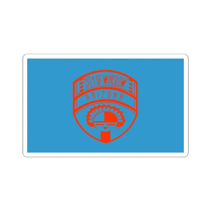 Possible former flag of Winslow Arizona (United States) STICKER Vinyl Kiss-Cut Decal 4 Inch White - The Sticker Space