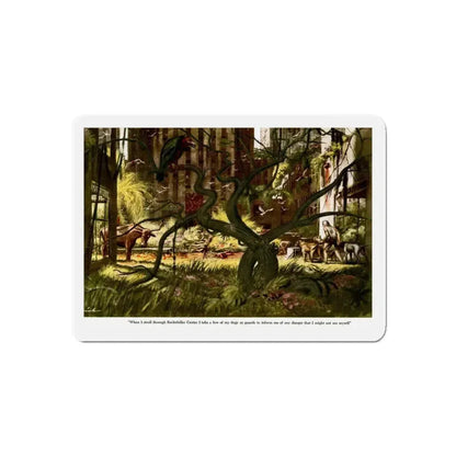 Post-Atomic-Apocalpse Rockefeller Center (Magazine Illustration) Refrigerator Magnet 4 Inch Die-Cut - The Sticker Space