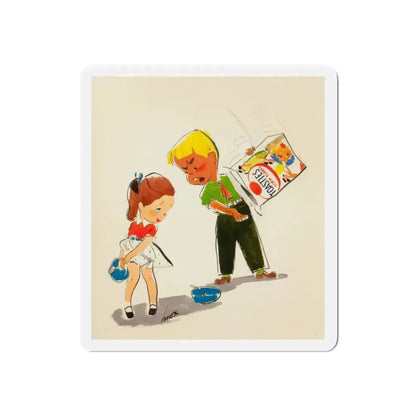Post Toasties Corn Flake advertisement (Magazine Illustration) Refrigerator Magnet 4 Inch Die-Cut - The Sticker Space
