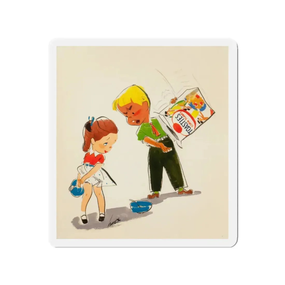 Post Toasties Corn Flake advertisement (Magazine Illustration) Refrigerator Magnet - The Sticker Space