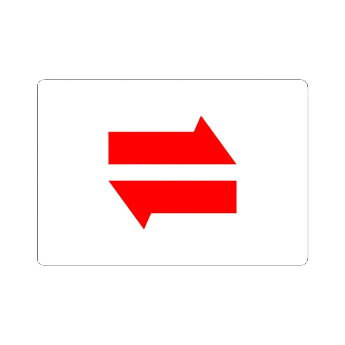 Postal flag of Mengjiang (China) STICKER Vinyl Kiss-Cut Decal 2 Inch White - The Sticker Space