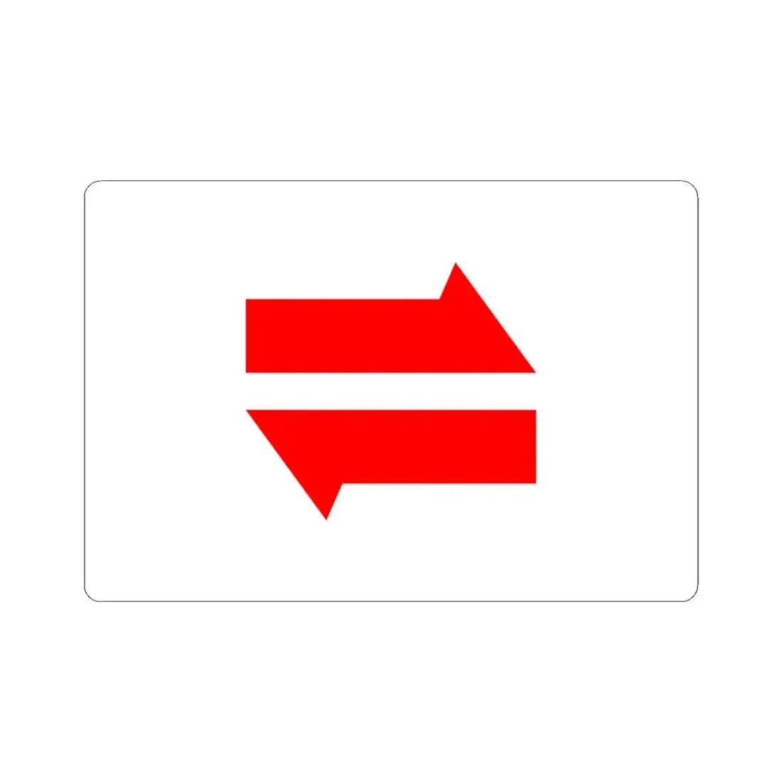 Postal flag of Mengjiang (China) STICKER Vinyl Kiss-Cut Decal 3 Inch White - The Sticker Space