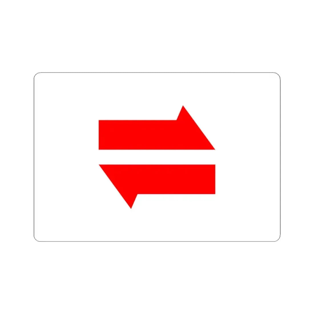 Postal flag of Mengjiang (China) STICKER Vinyl Kiss-Cut Decal 4 Inch White - The Sticker Space