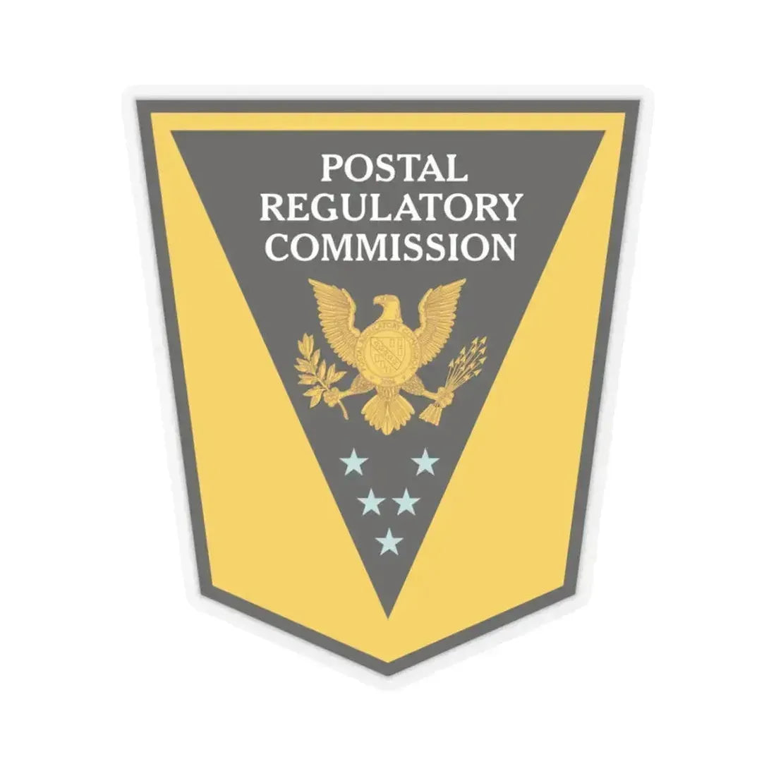 Postal Regulatory Commission - STICKER Vinyl Kiss-Cut Decal 3 Inch Transparent - The Sticker Space