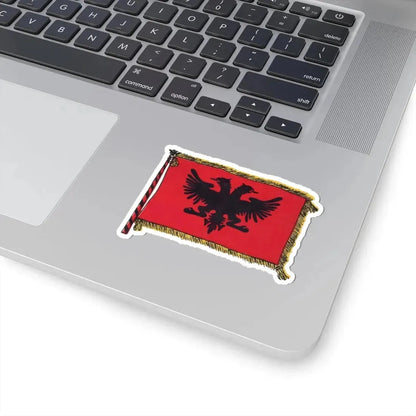 Postcard flag by Spiridon Ilo 1920 (Albania) STICKER Vinyl Kiss-Cut Decal - The Sticker Space