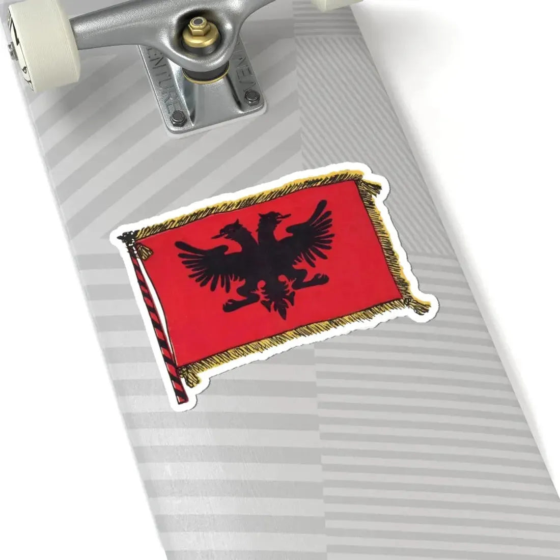 Postcard flag by Spiridon Ilo 1920 (Albania) STICKER Vinyl Kiss-Cut Decal - The Sticker Space