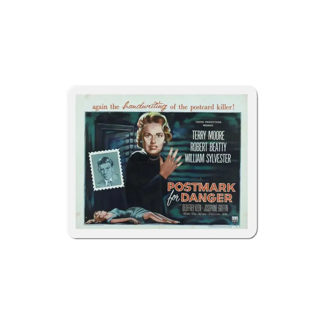 Postmark for Danger 1955 Movie Poster Refrigerator Magnet - The Sticker Space