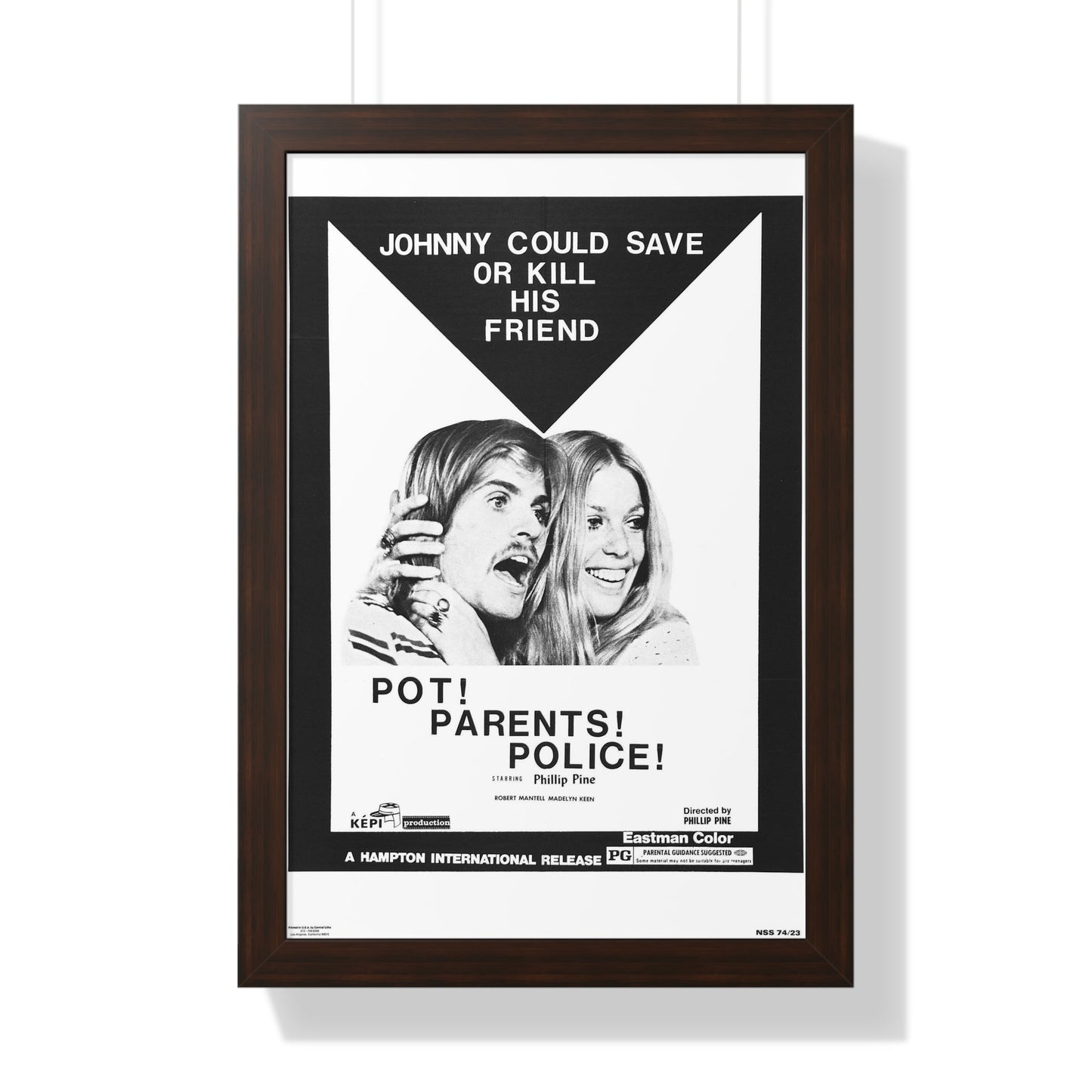 POT! PARENTS! POLICE! 1972 - Framed Movie Poster-16″ x 24″-The Sticker Space