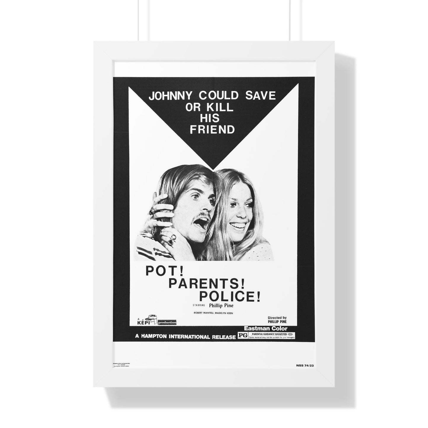 POT! PARENTS! POLICE! 1972 - Framed Movie Poster-16″ x 24″-The Sticker Space