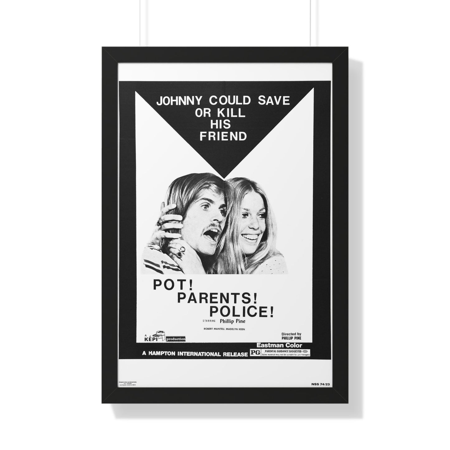 POT! PARENTS! POLICE! 1972 - Framed Movie Poster-20" x 30"-The Sticker Space