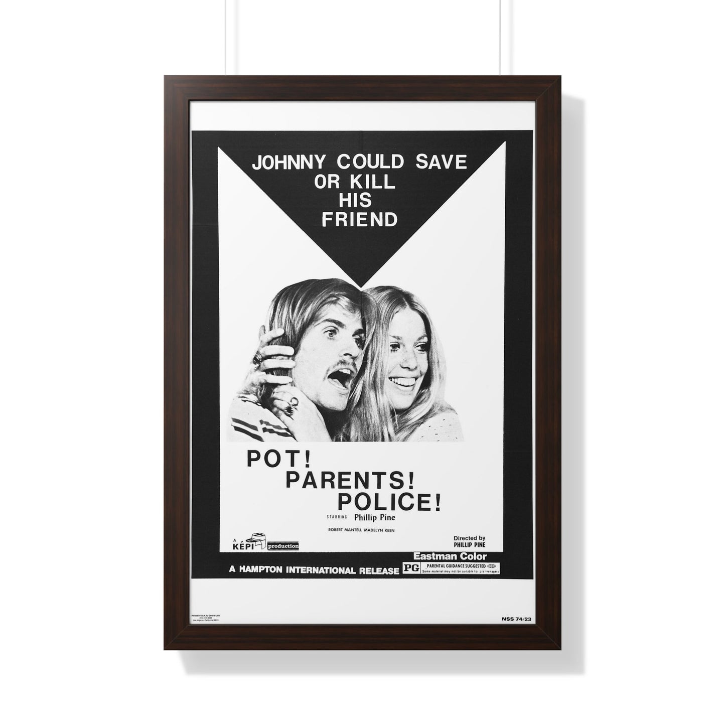 POT! PARENTS! POLICE! 1972 - Framed Movie Poster-20" x 30"-The Sticker Space